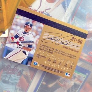 Dave Justice || Studio Gold Sports Trading Card.